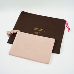 kate spade new york ケイトスペード クラッチバッグ ポーチ レザー タッセル ピンク