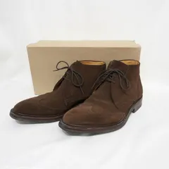 CHEANEY (8) スエード チャッカブーツ ウイングチップ コイチャ チーニー H6-46のサムネイル