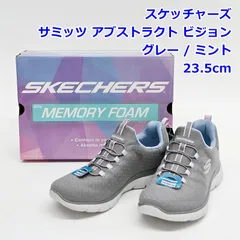 スケッチャーズ サミッツ アブストラクト ビジョン 23.5cm グレー ミント メモリーフォーム SKECHERS R2603-083
