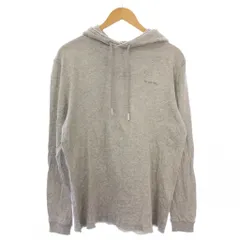 ディーゼル DIESEL パーカー プルオーバー 長袖 ダメージ加工 ロゴ刺繍 S グレー /BM ■JS