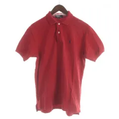 ポロ バイ ラルフローレン Polo by Ralph Lauren ポロシャツ 170 赤 レッド 半袖 ロゴ刺繍 /AP