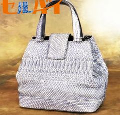 高級】ZAGLIANI ザリアーニ ハンドバッグ クロコ×ナイロン イタリア製 