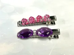 ハンドメイド    ヘアクリップ    ２個セット