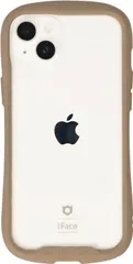 iFace Reflection iPhone 14 Plus ケース クリア 強化ガラス (ベージュ)【アイフェイス アイフォン14plus 用 iphone14プラス 用 カバー 韓国 耐衝撃 透明 ストラップホール】