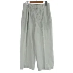 プラステ PLST パンツ 麻 リネン混 M 水色 ライトブルー 無地 クロップド丈 12-3206018 /AP