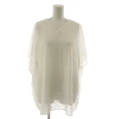 23区 オンワード樫山 シャツ ブラウス 46 白 ホワイト Vネック 半袖 /RR