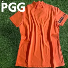 ピージージー パーリーゲイツ ゴルフ 日本製 FLEX MOVE ソフトハイゲージ 無地 ストレッチ モックネック 半袖 カットソー インナーシャツ ゴルフウェア レディース 269-2167402 定価1.6万 オレンジ ▲018▼50820w10