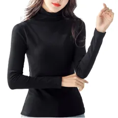 【数量限定】[KOEKOI] ハイネック レディース 長袖 Tシャツ カットソー インナーシャツ 長袖 大きいサイズ タートルネック レディース 綿 防寒インナー ゆったり チュニック インナー 無地 伸縮性 防寒 暖かい 重ね着