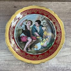 D-4 極美品 リモージュ キャッスル 22K金彩 フラゴナール 飾り皿 絵皿