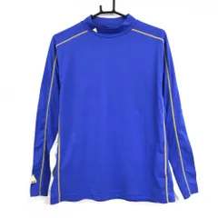 【美品】ルコックゴルフ ハイネックインナーシャツ ブルー×白 ネックロゴ  メンズ L ゴルフウェア le coq sportifのサムネイル