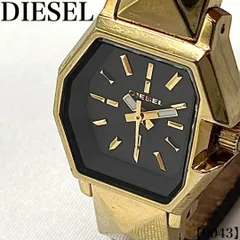 稼働品 Working item ディーゼル DIESEL 腕時計 レディース Ladies クォーツ Quartz DZ5226 アナログ 5気圧防水 八角形 ケース スタッズ ゴールド ブラック　0043のサムネイル