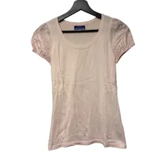    BURBERRY BLUE LABEL バーバリー・ブルーレーベル パフスリーブ カットソー ピンク  38サイズ【Z1817】