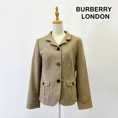 BURBERRY LONDON バーバリー ノバチェック裏地 コットンツイル シングルジャケット テーラード ベージュ レディースXL相当