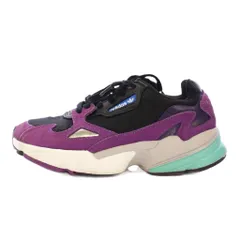 アディダスオリジナルス adidas originals Falcon ファルコン ローカットスニーカー シューズ 厚底 US6.5 23.5cm 黒 ブラック 紫 パープル CG6216 /BB