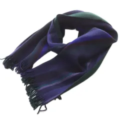 ポールスミス PAUL SMITH マフラー ストライプ柄 ウール 青 ブルー 緑