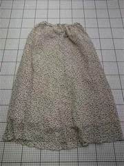 ◇ Θ サマンサモスモスブルー Samansa Mos2 blue ドット柄フレアスカート ベージュ系 レディース E  【1602190006108】