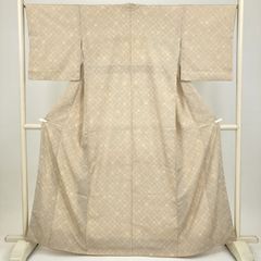 塩沢紬 松皮菱模様に亀甲 象牙色 K-5458 塩沢紬 松皮菱模様に亀甲 象牙色 K-5458 - メルカリ