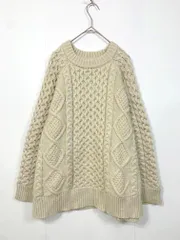 SELECT MOCA セレクトモカ 定価7490円 ヴィンテージライクケーブル ニット セーター sizeF/アイボリー ◇■レディース