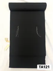 【反物】平御召　西陣特製　正絹　黒地　着物　和装　TA121