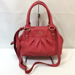 4℃ 2WAY レザーバッグ ピンク ハンドバッグ ショルダーバッグ