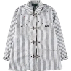 古着 ラルフローレン Ralph Lauren LAUREN ローレン ストライプ柄 カスタム デニムファイヤーマンジャケット USA製/eaa618479