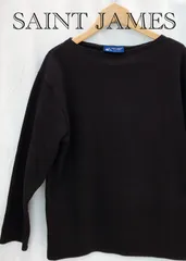 SAINT JAMES セントジェームス ロングTシャツ ブラック コットン100％ フランス製 F メンズ F ブラック  メンズ ファッション