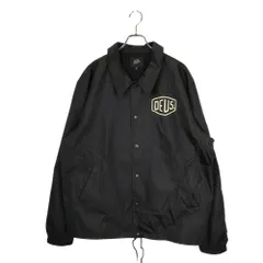 Deus Ex Machina デウスエクスマキナ ナイロン コーチ ジャケット DMW46821L XXL ブラック メンズ