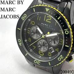 稼働品 Working item マークバイマークジェイコブス MARC BY MARC JACOBS 腕時計 メンズ Men's クォーツ Quartz MBM5026 ロック Rock クロノグラフ ブラック イエロー 黒 黄 デイト 3針 0049のサムネイル