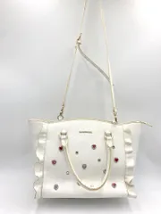 SAMANTHAVEGA サマンサベガ ビジューフラッター バッグ 白 ■■レディース