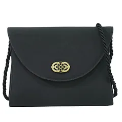 本物 サルヴァトーレ フェラガモ Salvatore Ferragamo ナイロン ショルダーバッグ ポシェット ブラック バッグ 中古・