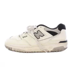 ニューバランス NEW BALANCE ローカットスニーカー シューズ 厚底 ロゴ レザー US6 24cm 白 ホワイト BB550NCL /BB