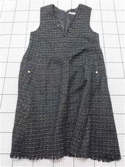 ◇ Θ アプワイザーリッシェ Apuweiser-riche ツイードジャンパースカート MTサイズ ブラック系 レディース E  【1601150021946】