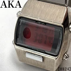 稼働品 Working item セイコー アルバ エーケーエー SEIKO ALBA AKA 腕時計 メンズ Men's クォーツ Quartz W620-4130 デジタル 90年代 ヴィンテージ レトロ ウォッチ レッド文字盤 シルバー スクエア 124のサムネイル