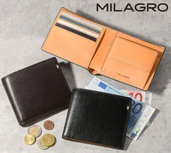 MILAGRO ミラグロ 伊・ボナウド社パルメラートゴート メンズ 折り財布 財布 革 レザー 小さい財布 ミニ財布 春財布 一粒万倍日 大安 寅の日 父の日 クリスマス 誕生日 プレゼント  capg653