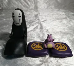 千と千尋の神隠し カオナシ、坊ネズミ、油屋座布団(2枚)4点セット ミニミニフィギュア