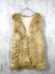 GALENA ガレナ GL-3207 フェイク ファー ベスト size38/茶 ■■レディース