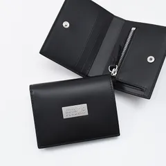 MM6 MAISON MARGIELA メゾン マルジェラ 財布 ニューメリック レザーウォレット SA5UI0015 P8873 メンズ ユニセックス ブラック カーフレザー 二つ折り財布
