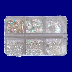 シェルパーツ 貝殻 白 オーロラ 薄型 ジェルネイル シェルフレーク ネイルアート 天然 パーツ ネイルパーツ レジン封入 シェル デコパーツ