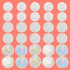 カピスシェル チャーム 約100個/箱 円形 ホワイト 薄いシェルパーツ 貝殻ペンダント Beadthoven ナチュラル シェル 貝 ピース スライス アクセサリーパーツ 海 ビーチ小物 ジュエリー用 DIY ハンドメイド 飾り物 手芸用品 手作り素材 約直