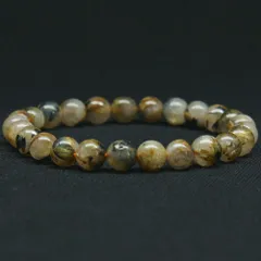 【渋さのある上品さ】ゴールドルチルクォーツ　一点物 7.5mm 【 GHB127･17g】虹入り 金運上昇、仕事運向上、邪気払い、集中力向上、精神力強化 プレゼント 贈り物 水晶 浄化発送 ギフト 京海堂 天然石の卸　京の蔵