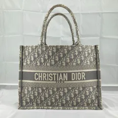 Christian Dior(クリスチャン・ディオール）オブリーク　ブックトート　ミディアム　トートバッグ　グレー