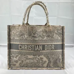 Christian Dior(クリスチャン・ディオール）ブックトート　トワルドゥジュイ　ミディアム　トートバッグ　グレー