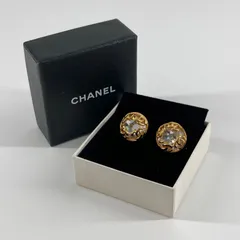 CHANEL（シャネル）ココマーク　クリアストーン　イヤリング　ヴィンテージ　95・A　ゴールド