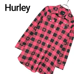 Hurley ハーレー レディース 長袖 チェックシャツ ロングシャツ ワンピース ピンク ブラック 総柄 ロゴ サーフ ストリート カジュアル アメカジ Sサイズ 羽織り チュニック 秋服 冬服 春服 秋冬コーデ 古着 状態要確認 308KJのサムネイル