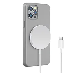 ワイヤレス充電器 マグネット式 最大15W出力 無線充電器 Type-Cポート MagSafe対応 軽量 小型 1?1適合 ?磁気吸着 15W/10W/7.5W/5W 置くだけ充電器 iPhone 16/15/14/13/12シリーズ対応 Galaxy A 1