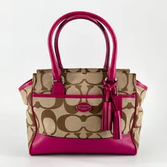 COACH（コーチ）　シグネチャー　 キャリーオール　21151　ハンドバッグ　ピンク