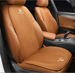 新品未使用 フォルクスワーゲン 車 シートカバー 椅子カバーマット シートクッション 前座席用 座席の背もたれ1枚+座布団1枚 コニャック色