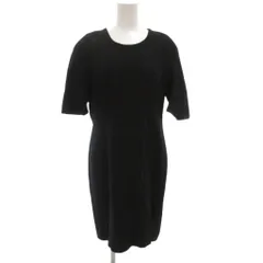 ジュンアシダ jun ashida フォーマル ワンピース 11 ひざ丈 半袖 リネン混 黒 ブラック /GV