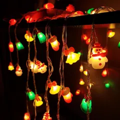 DUOLEIMI クリスマス ストリングライト LED イルミネーションライト クリスマスツリー 飾りライト 電池式 ガーデンライト オーナメント 飾り付け (1.5M10電球) 1