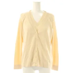 マックスマーラ MAX MARA アンサンブルニット ノースリーブカットソー カーディガン S イエローベージュ /DO